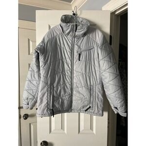 Betty Rides‎ Elements Sz Med Quilted Puffer Jacket Snowboarding Ski Gray Zip